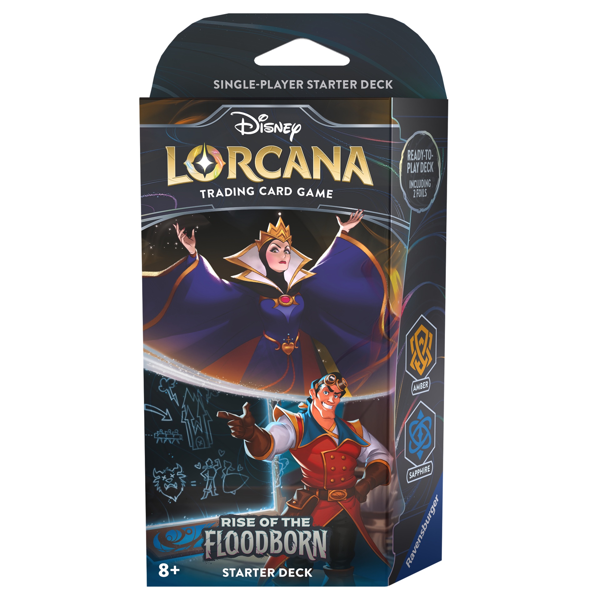 Disney Lorcana : Set 2 – Rise of the Floodborn – Starter deck – Amber / Sapphire