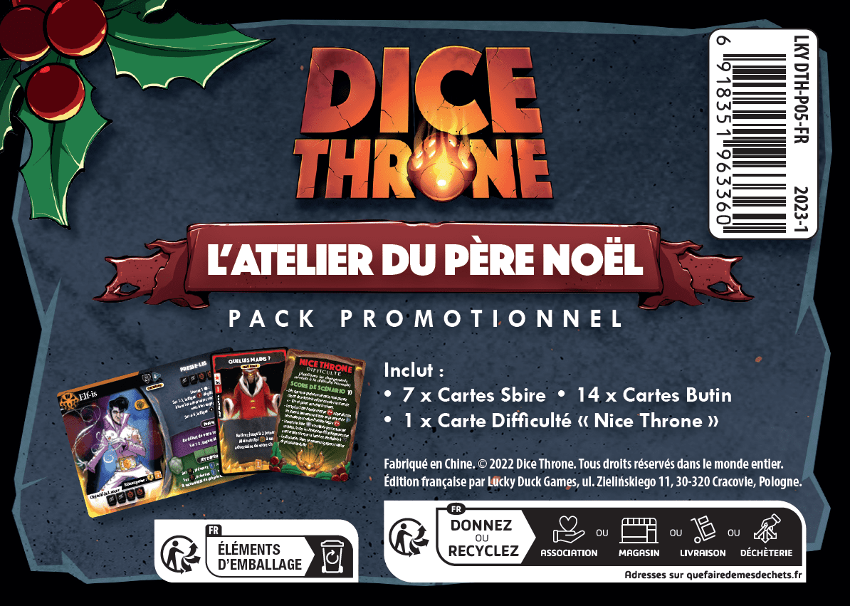 Dice Throne : Pere-Noel vs. Krampus – Ext. Atelier du Père-Noël