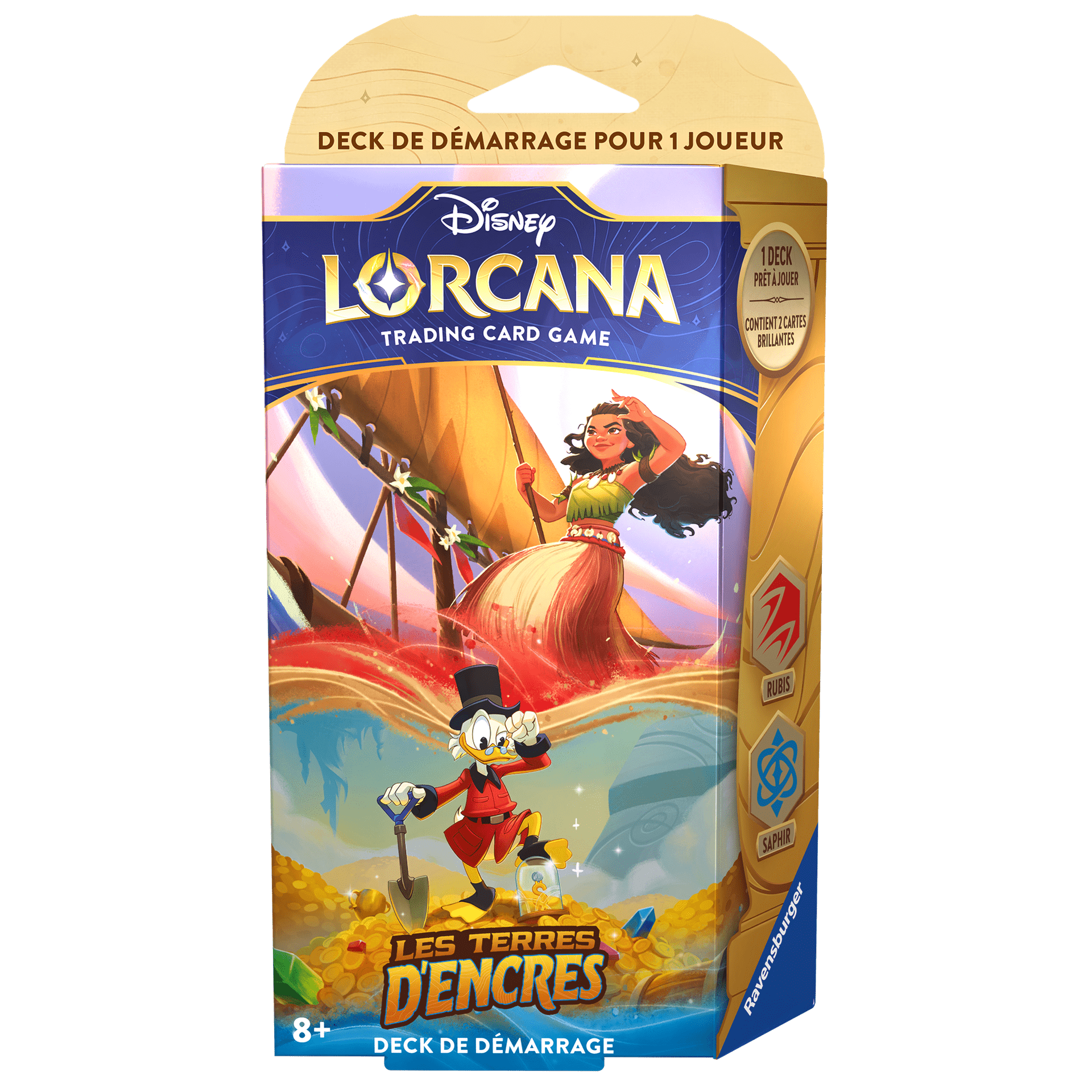 Disney Lorcana : Set 3 – Les Terres d’Encres – Starter deck Rubis/Saphir 