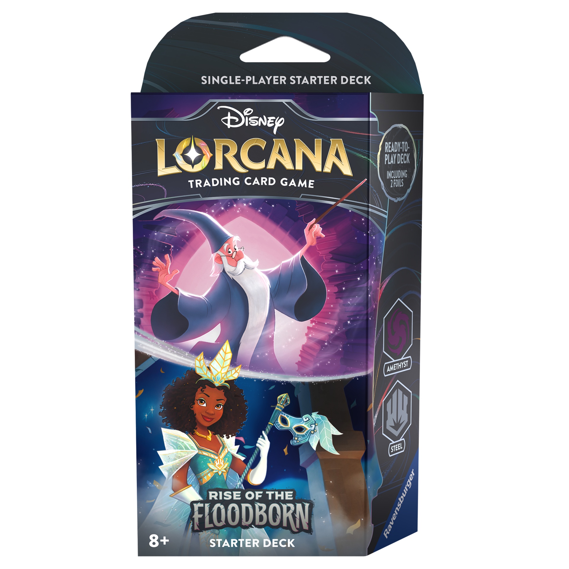 Disney Lorcana : Set 2 – Rise of the Floodborn – Starter deck – Amethyst / Steel