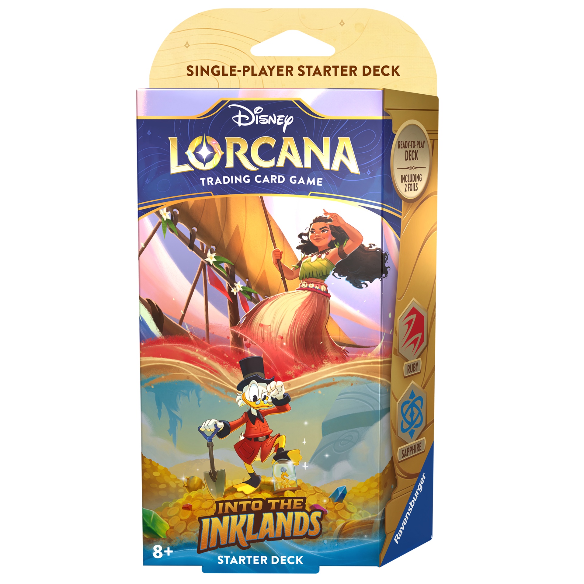 Disney Lorcana : Set 3 – Into the Inklands – Starter deck Ruby/Sapphire 