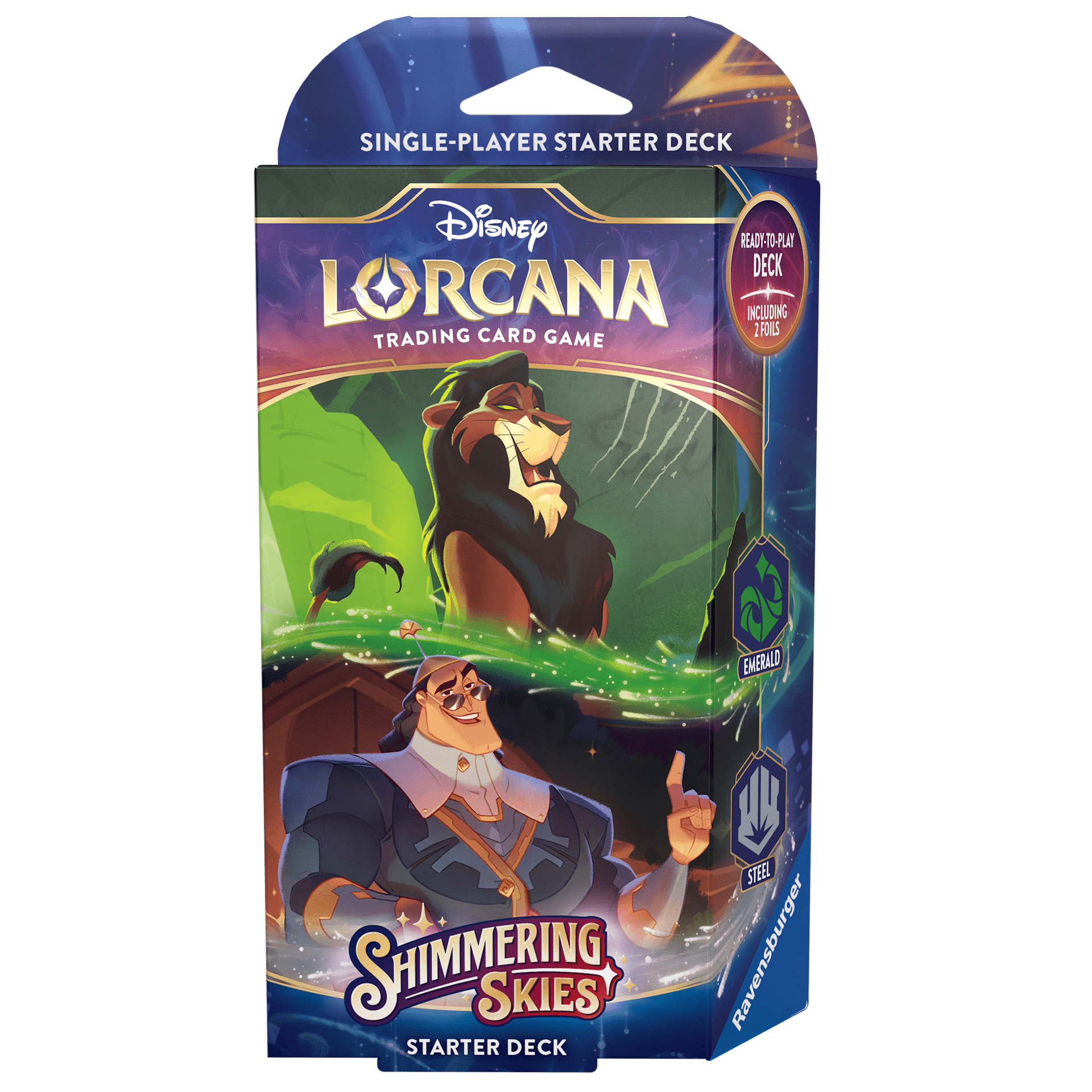 Disney Lorcana : Set 5 – Shimmering Skies – Starter deck Steel/Emerald 