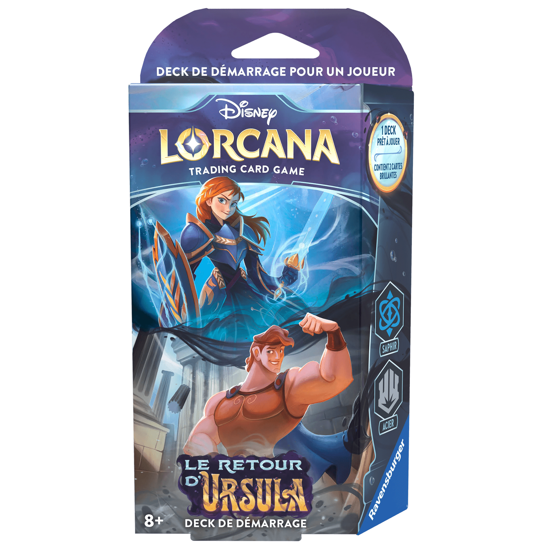 Disney Lorcana : Set 4 – Le Retour d’Ursula – Starter deck Saphir/Acier 