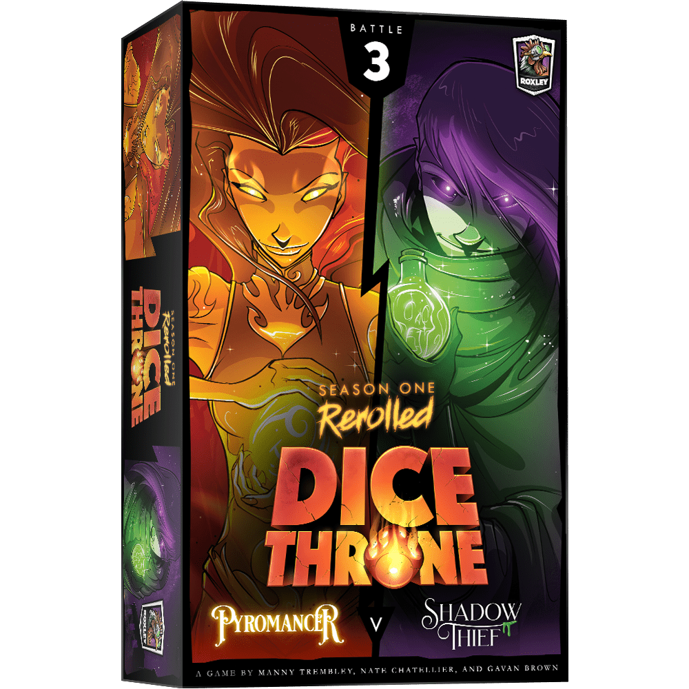Dice Throne Sais.1 : Pyromancien vs. Voleur de l’ombre 