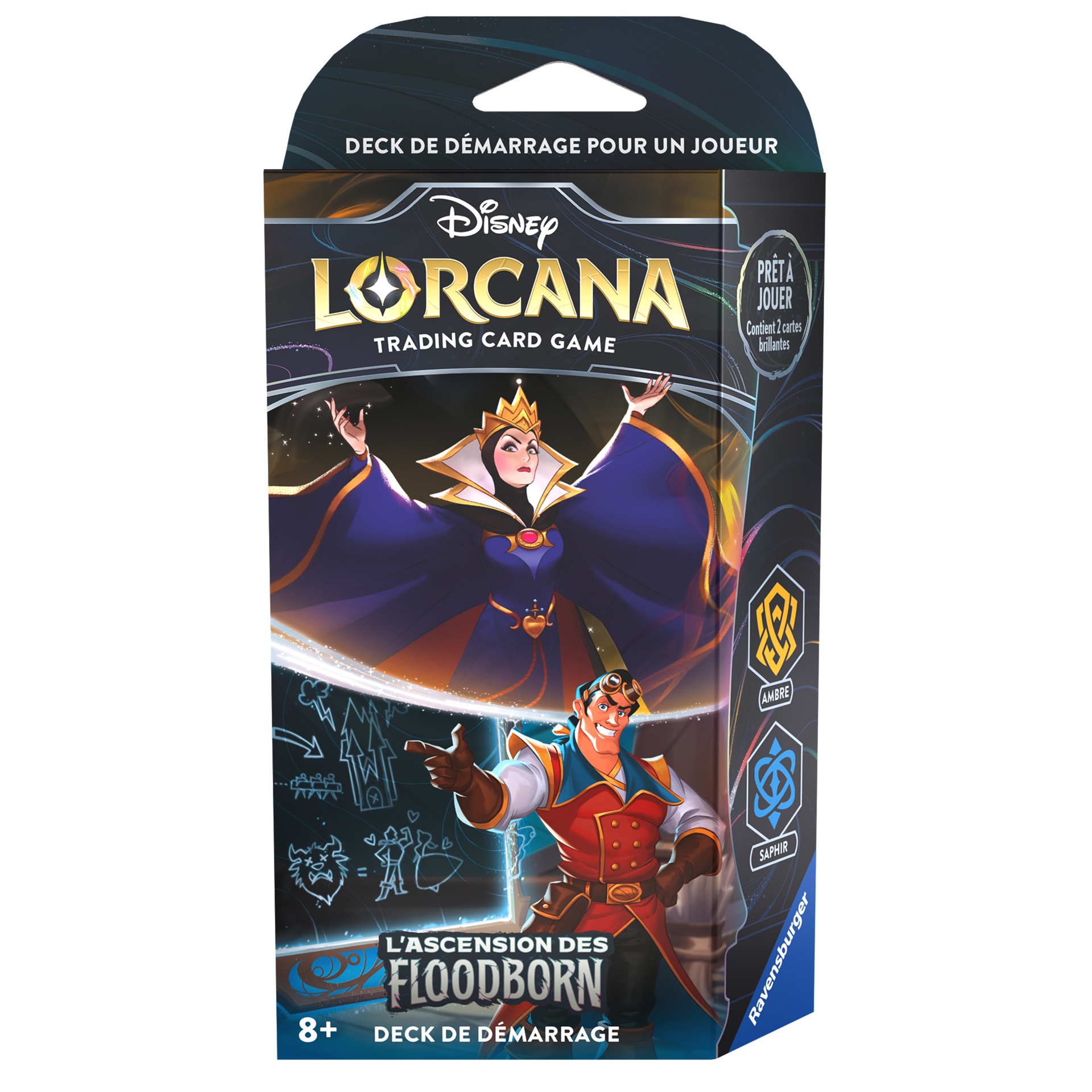 Disney Lorcana : Set 2 – L’ Ascension des Floodborn – Starter deck Ambre/Saphir 